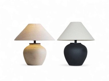 Kırsal Seramik Masa Lambaları Toprak Tonlarda