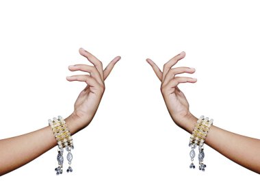 Süslü Bilezikleriyle Zarif Dansçı Elleri