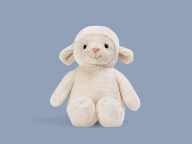 Sevimli Beyaz Doldurulmuş Komik Kuzu Oyuncağı