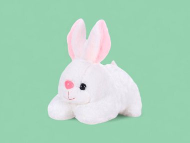 Yumuşak Beyaz Sevimli Tavşan Doldurulmuş Hayvan Oyuncağı