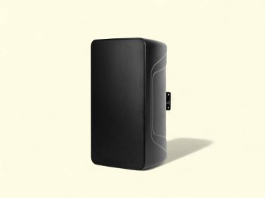 Parlak Siyah Dikdörtgen Dış Duvara Bağlı Hoparlör