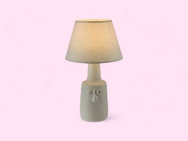 Soyut Yüz Seramik Şekil Tablo Lambası