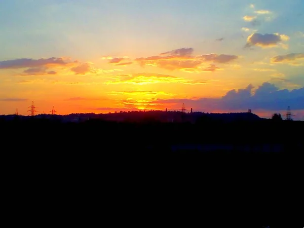 郊外の夕日 — ストック写真