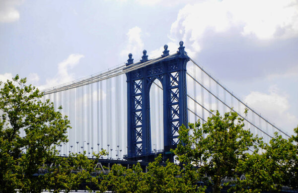 The Manhattan Bridge in New York City.