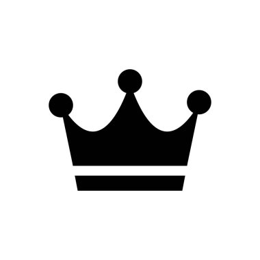 Grafik tasarım, logo, web sitesi, sosyal medya, mobil uygulama, ui illüstrasyon için Crown düz simge vektörü