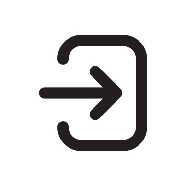 Grafik tasarım, logo, web sitesi, sosyal medya, mobil uygulama, ui illüstrasyon için giriş simgesi vektörü