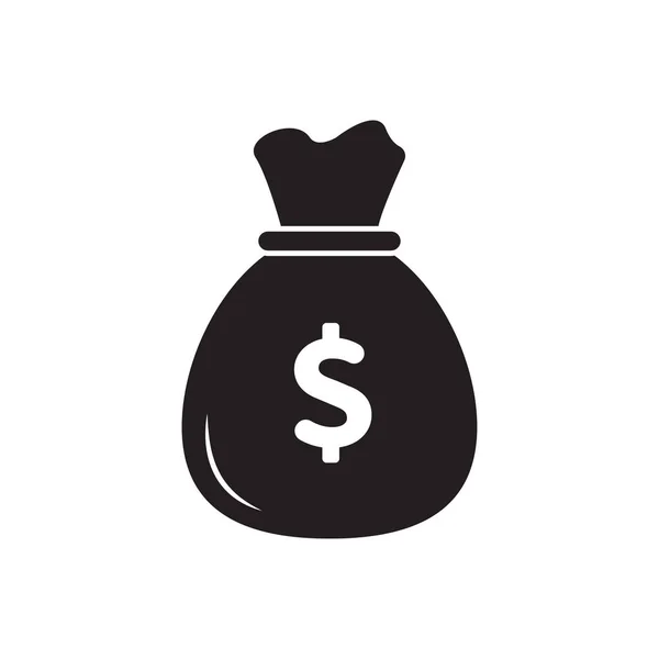 Bolsa Dinero Moneybag Icono Vector Concepto Finanzas Para Diseño Gráfico — Vector de stock