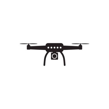Grafik tasarım, logo, web sitesi, sosyal medya, mobil uygulama, ui illüstrasyon için aksiyon kamera ikonu vektörüne sahip drone kuadrokopteri