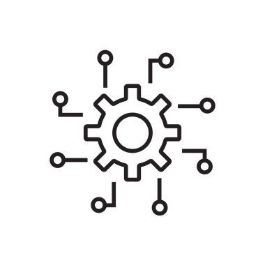 Grafik tasarım, logo, web sitesi, sosyal medya, mobil uygulama, ui illüstrasyon için otomatik sistem çizgisi simgesi