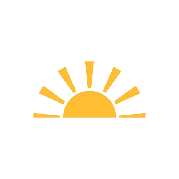 Half Sun Setting Downwards Icon Vector Sunset Concept Graphic Design — Archivo Imágenes Vectoriales