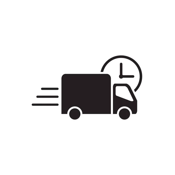 Fast Shipping Delivery Truck Icon Vector Graphic Design Logo Web — Stock Vector