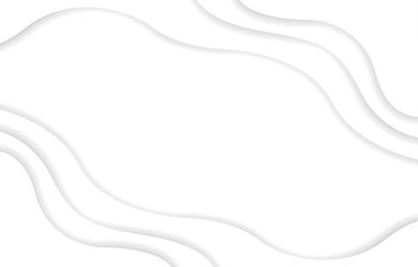 Kağıt sanatı soyut gri ve beyaz su dalgaları. Origami tasarım şablonu arka planı. Vektör illüstrasyonu