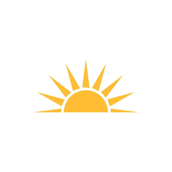 Half Sun Setting Downwards Icon Vector Sunset Concept Graphic Design — Archivo Imágenes Vectoriales