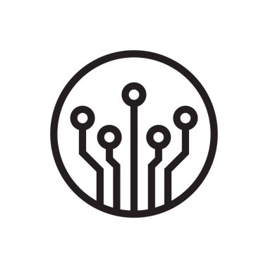 Devre tahtası, teknoloji taslak ikon vektörü. Web sitesi tasarımın için, logo, uygulama, UI. Vektör illüstrasyonu