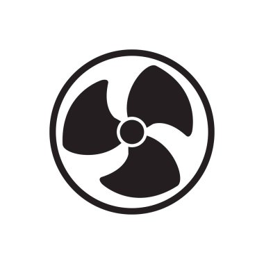 Grafik tasarım, logo, web sitesi, sosyal medya, mobil uygulama için beyaz arkaplan üzerindeki fan düz simgesi vektörü, ui