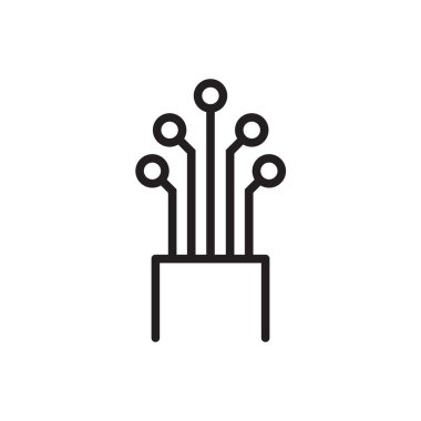 grafik tasarım, logo, web sitesi, sosyal medya, mobil uygulama, ui illüstrasyon için fiber optik kablo ikonu vektörü