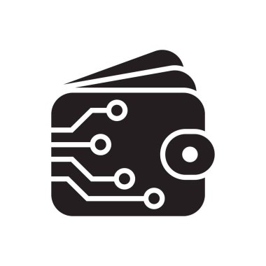 grafik tasarım, logo, web sitesi, sosyal medya, mobil uygulama, ui illüstrasyon için dijital cüzdan ikonu vektörü