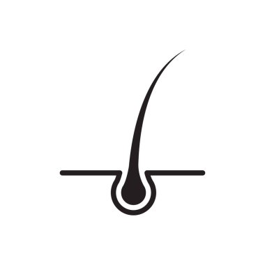 Grafik tasarım, logo, web sitesi, sosyal medya, mobil uygulama, ui illüstrasyon için saç simgesi vektörü