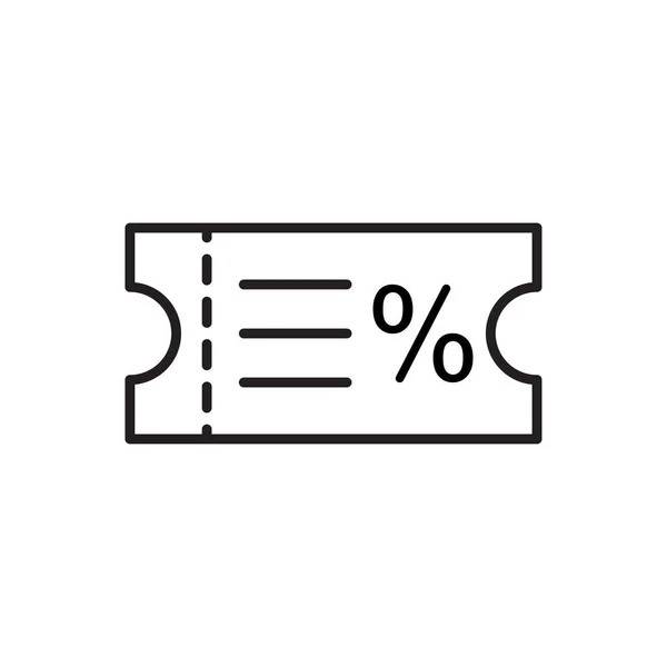 Дисконтна Ваучер Контурна Іконка Векторні Методи Оплати Концепція Графічного Дизайну — стоковий вектор