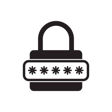 Grafik tasarım, logo, web sitesi, sosyal medya, mobil uygulama, ui illüstrasyon için güvenlik parola vektörü