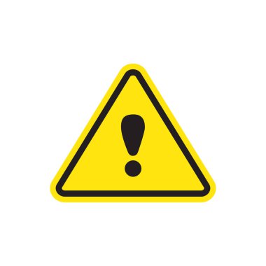 Grafik tasarım, logo, web sitesi, sosyal medya, mobil uygulama, ui illüstrasyon için ünlem vektörü dikkat logo uyarısı