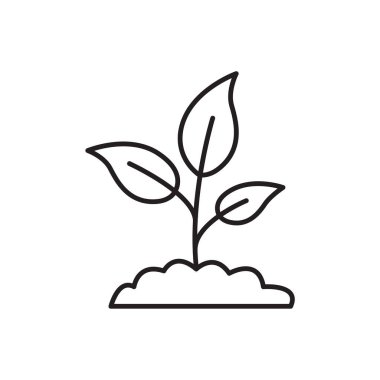 Grafik tasarım, logo, web sitesi, sosyal medya, mobil uygulama, ui illüstrasyon için doğa ana hatları ikonu vektörü bırakır