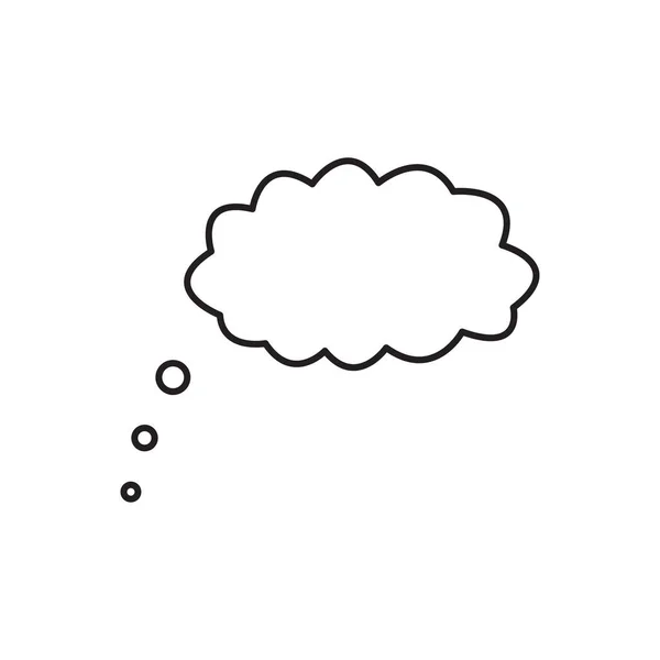 Think Bubble Outline Icon Vector Graphic Design Logo Web Site — Stock Vector