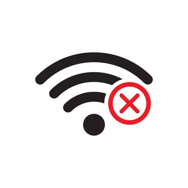 Nincs Kapcsolat Ikon Vektor Nincs Hálózati Szimbólum Nincs Wifi Jel — Stock Vector