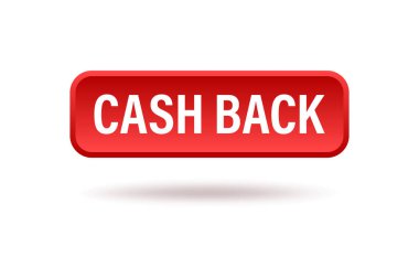 Grafik tasarım, logo, web sitesi, sosyal medya, mobil uygulama, ui illüstrasyon için nakit geri 3d gerçekçi kare vektörü