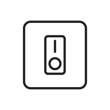 Elektrik şalteri simge vektörü. Çizgi tasarım, logo, web sitesi, sosyal medya, mobil uygulama, ui için kapatma düğmesini kapat