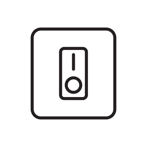 Interruptor Eléctrico Contorno Icono Vector Apague Posición Del Interruptor Conmutación — Archivo Imágenes Vectoriales