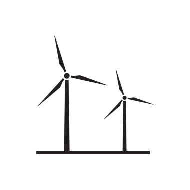 Windmill alternatif rüzgar türbini ve yenilenebilir enerji vektörü ikonu grafik tasarımı, logo, web sitesi, sosyal medya, mobil uygulama, ui illüstrasyon