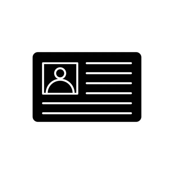 従業員事務員カード Vcard Idカードベクトルアイコンイラスト用グラフィックデザイン ウェブサイト ソーシャルメディア モバイルアプリ — ストックベクタ