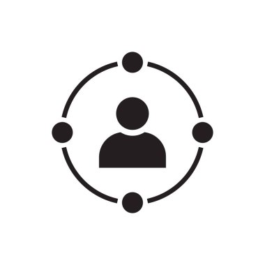 Grafik tasarım, logo, web sitesi, sosyal medya, mobil uygulama, ui illüstrasyon için çevre kullanıcı deneyimi vektörü simgesi