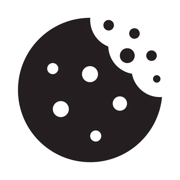 Cookie Vector Icono Aislado Fondo Blanco Para Diseño Gráfico Logotipo — Vector de stock