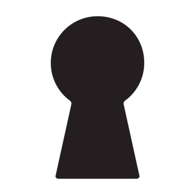 Anahtar deliği ikon vektörü. Güvenlik, grafik tasarımı için koruma kavramı, logo, web sitesi, sosyal medya, mobil uygulama, ui illüstrasyon