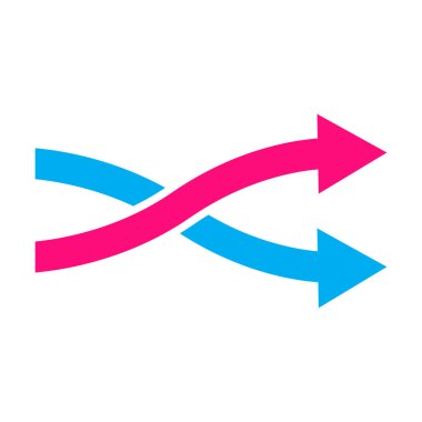 Grafik tasarım, logo, web sitesi, sosyal medya, mobil uygulama, ui illüstrasyon için ikon vektör yön değiştirme sembolünü yeniden yönlendir