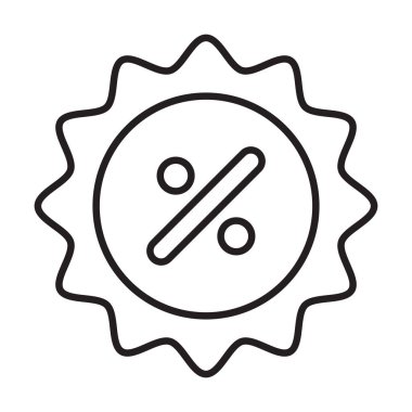 Web tasarım, logo ve UI için indirimli tasarım simgesi vektörü. resimleme