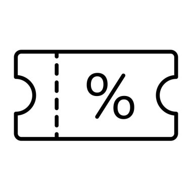 İndirim kuponu ana hatları ikon vektör düzenlenebilir ödeme yöntemleri grafik tasarımı, logo, web sitesi, sosyal medya, mobil uygulama, ui illüstrasyon
