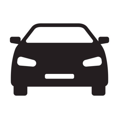 Grafik tasarım, logo, web sitesi, sosyal medya, mobil uygulama için ön araba simgesi vektörü, ui illüstrasyon