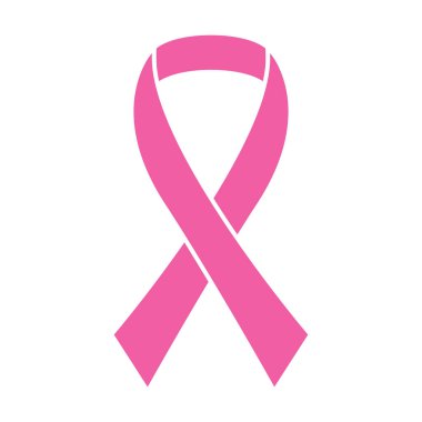 Pembe kurdele düz ikon vektör göğüs kanseri bilinci grafik tasarım, logo, web sitesi, sosyal medya, mobil uygulama, ui illüstrasyon
