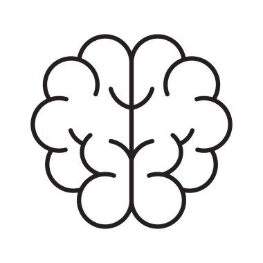 Web tasarım, logo, bilgi, UI için beyin simgesi vektörü. resimleme