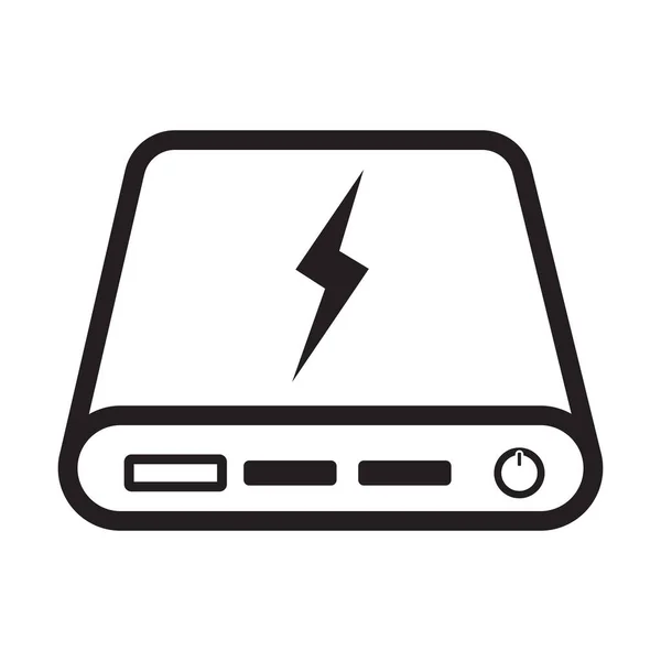 Power Bank Περίγραμμα Διάνυσμα Εικονίδιο Για Σχεδιασμό Web Σας Λογότυπο — Διανυσματικό Αρχείο