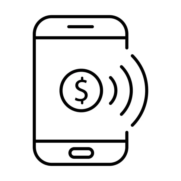 Ikona Płatności Mobilnej Wektor Dla Projektowania Stron Internetowych Logo Aplikacji — Wektor stockowy