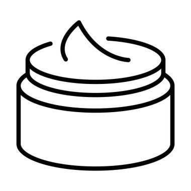 Grafik tasarım, logo, web sitesi, sosyal medya, mobil uygulama, ui illüstrasyon için kozmetik krem ana hatları ikonu vektörü