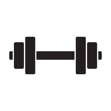 Grafik tasarımı için Dumbbell simge vektörü, logo, web sitesi, sosyal medya, mobil uygulama, ui illüstrasyon