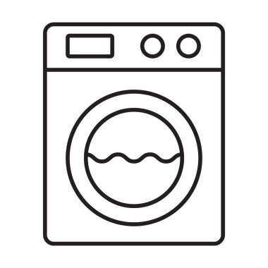çamaşır makinesi grafik tasarım, logo, web sitesi, sosyal medya, mobil uygulama, ui illüstrasyon için ikon vektörü