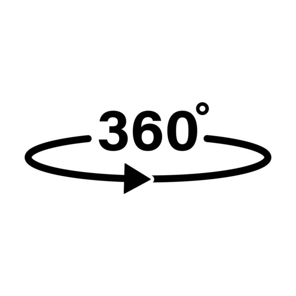 360 degree rotate rotate icon vector for graphic design, logo, web site, social media, mobile app, ui illustration