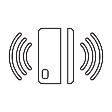 Grafik tasarım, logo, web sitesi, sosyal medya, mobil uygulama, ui illüstrasyon konseptini ödemek için temassız ödeme ikonu (NFC) Kart Teknolojisi