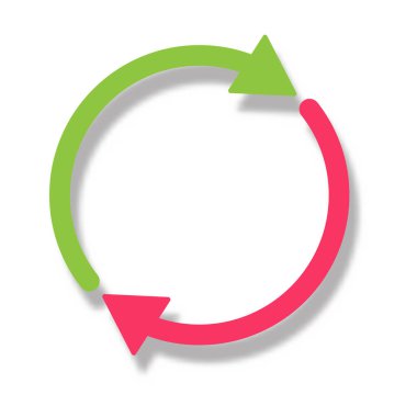 Grafik tasarım, logo, web sitesi, sosyal medya, mobil uygulama, ui illüstrasyon için ikon vektörü çift ters ok değişim doğrusal işaretini değiştir.